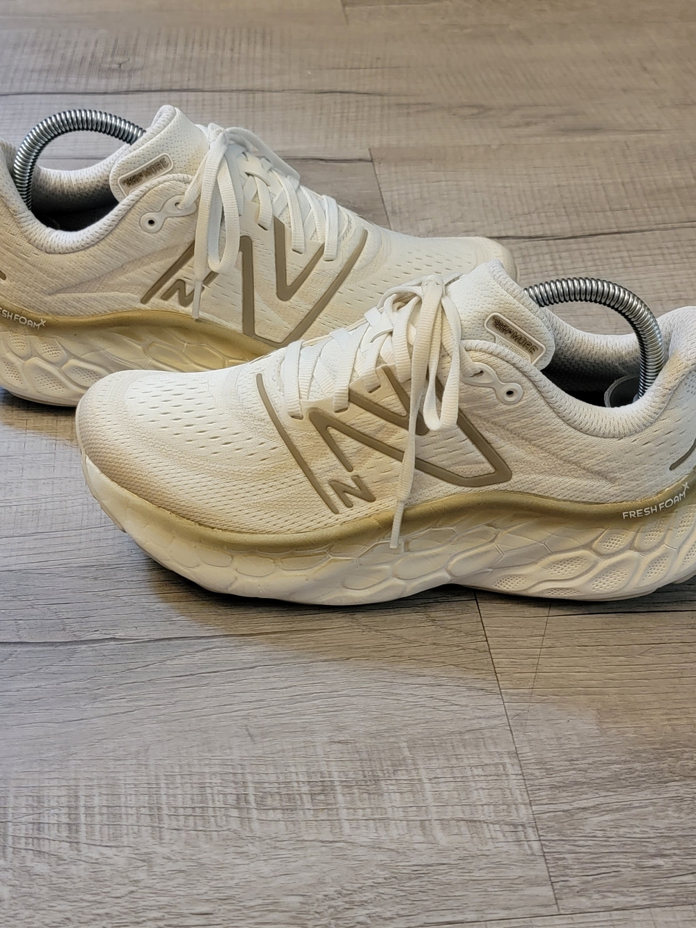 New Balance Women's Cream Running Sneakers - Picture 2 of 8